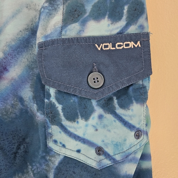 Mens 29 Volcom Board Shorts Swim Trunks Surfer Drawstring Back Pocket Stretch - Picture 8 of 16